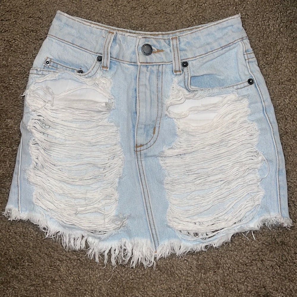 Carmar mini jean skirt